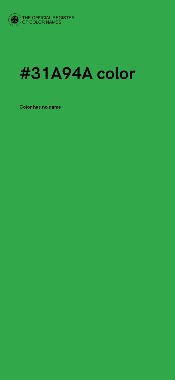 #31A94A color image