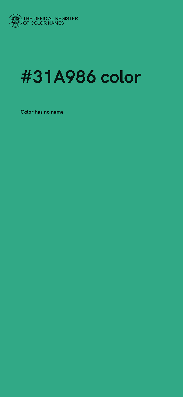#31A986 color image