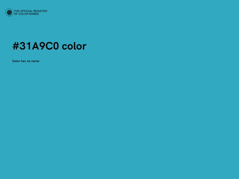 #31A9C0 color image