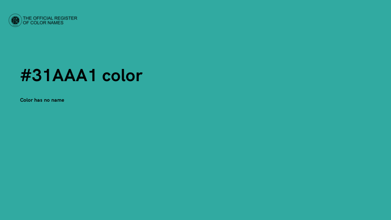 #31AAA1 color image