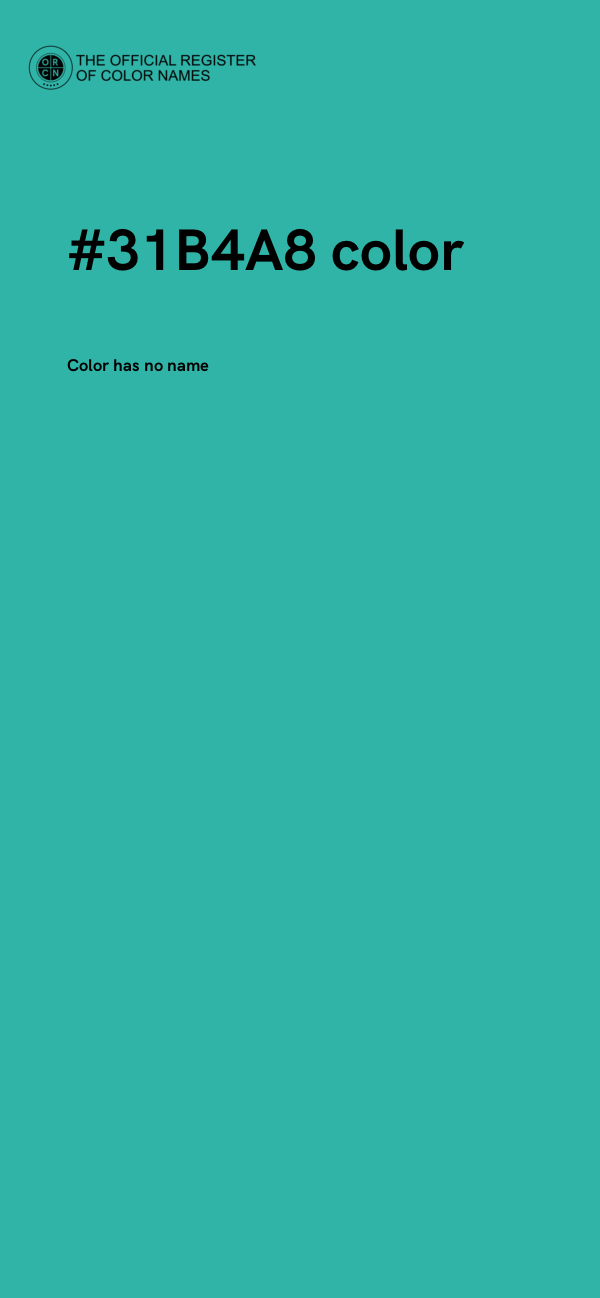 #31B4A8 color image