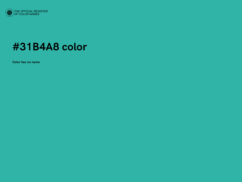 #31B4A8 color image