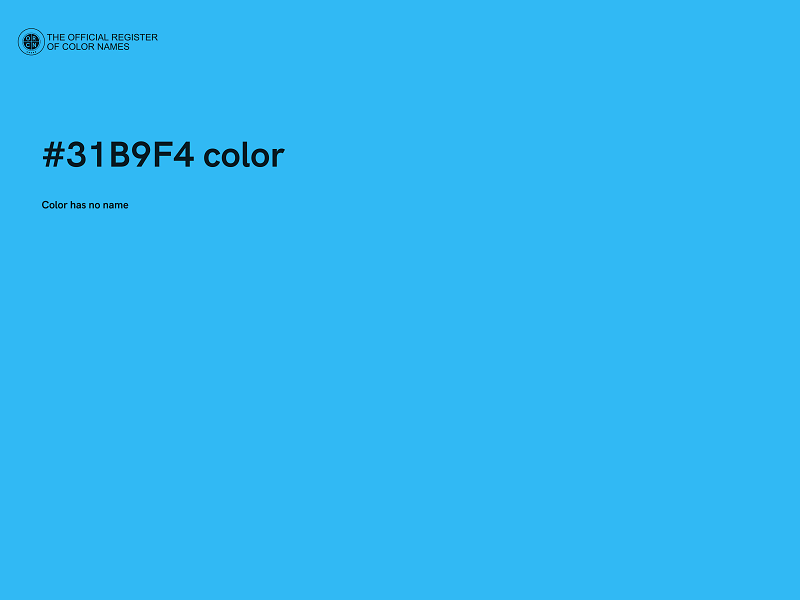 #31B9F4 color image