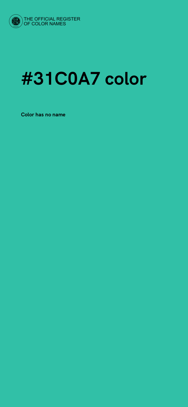 #31C0A7 color image