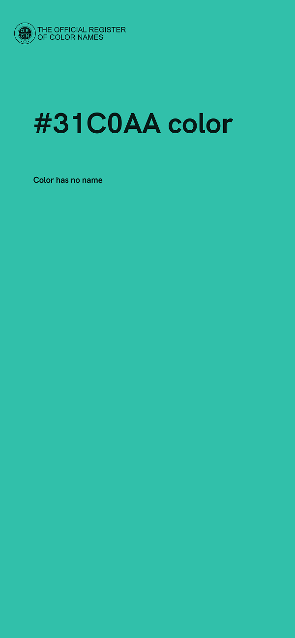 #31C0AA color image
