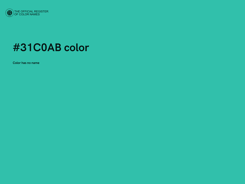 #31C0AB color image