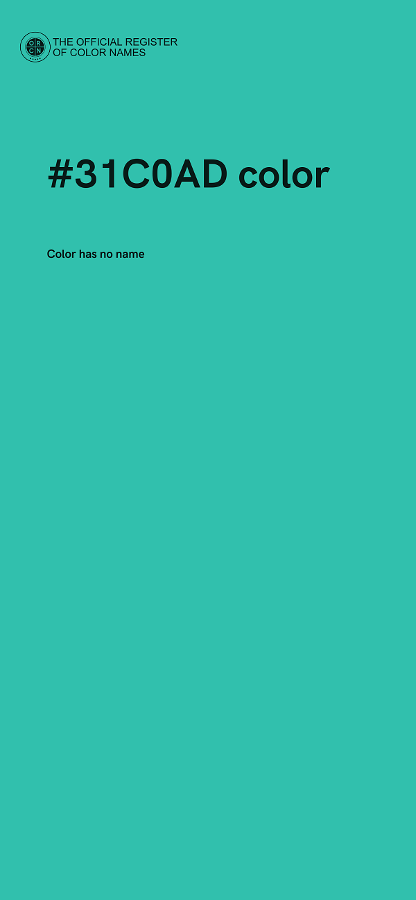 #31C0AD color image