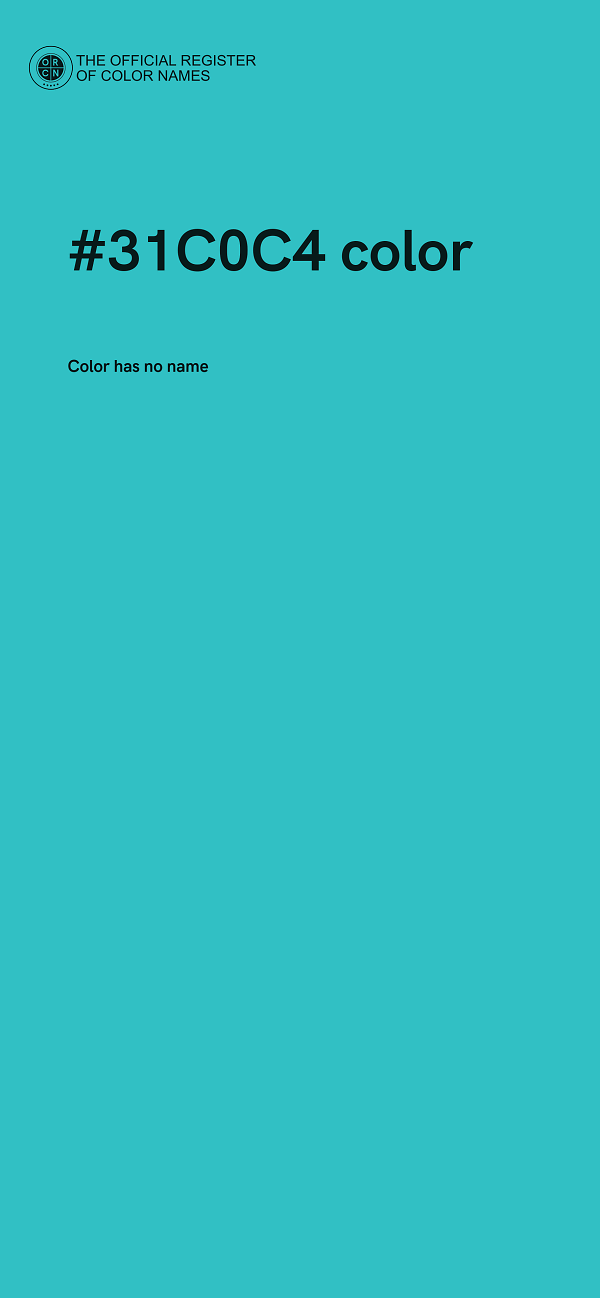 #31C0C4 color image