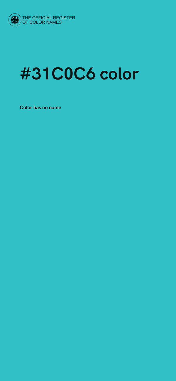 #31C0C6 color image