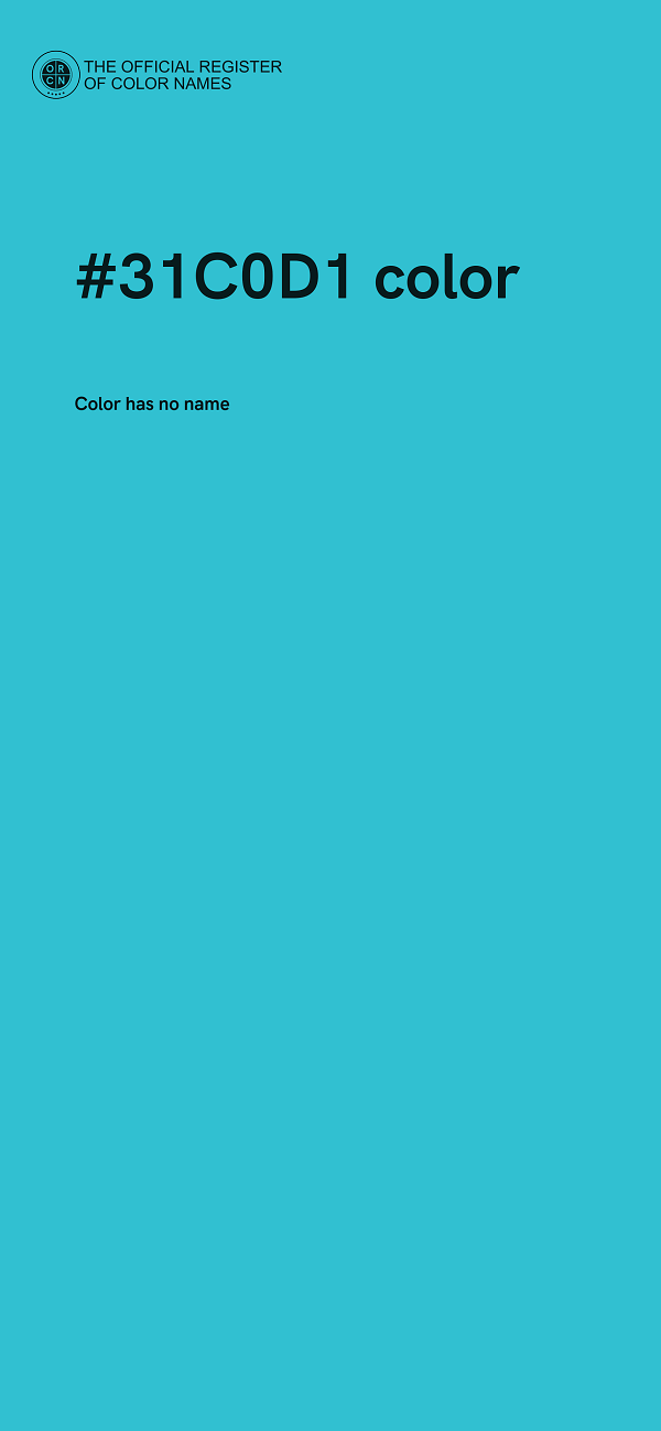 #31C0D1 color image