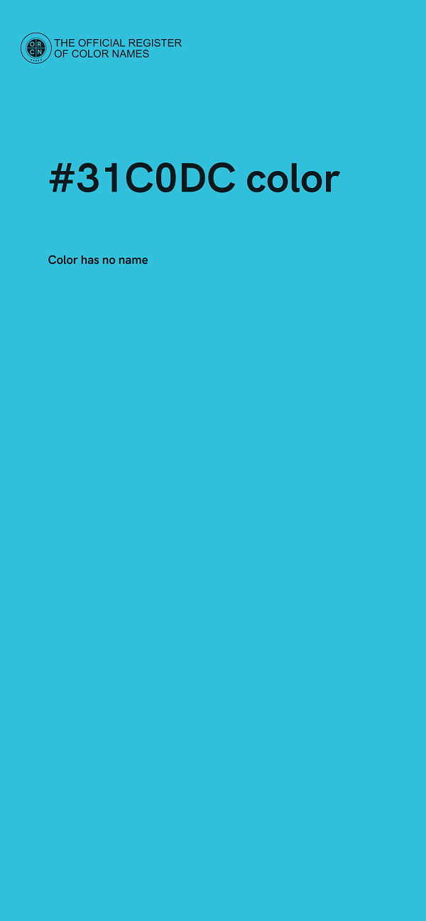 #31C0DC color image