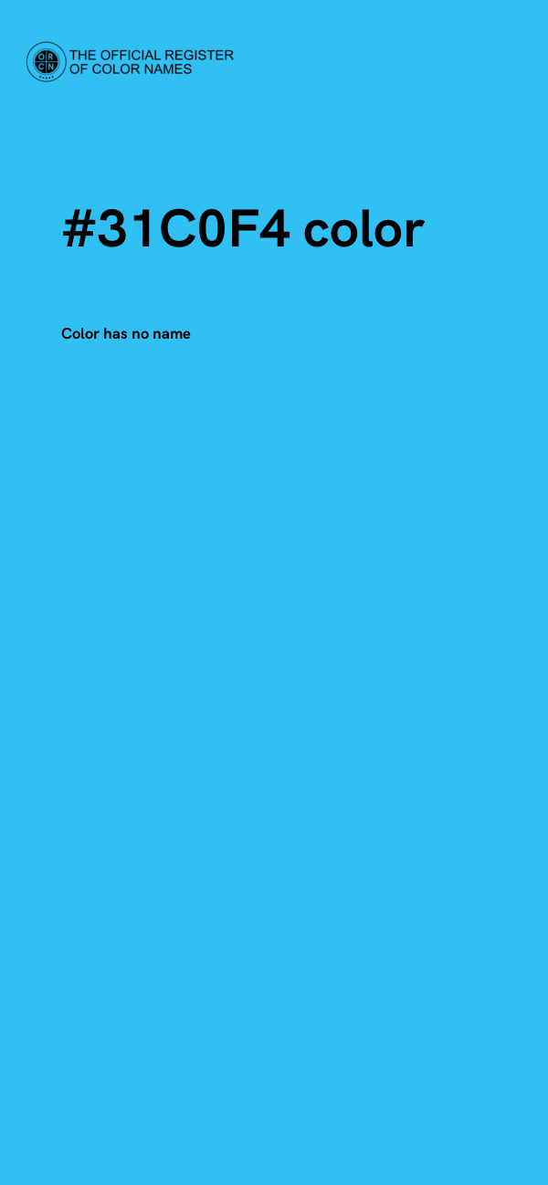 #31C0F4 color image