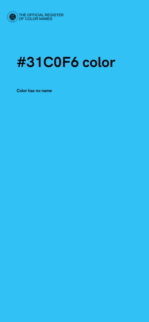 #31C0F6 color image