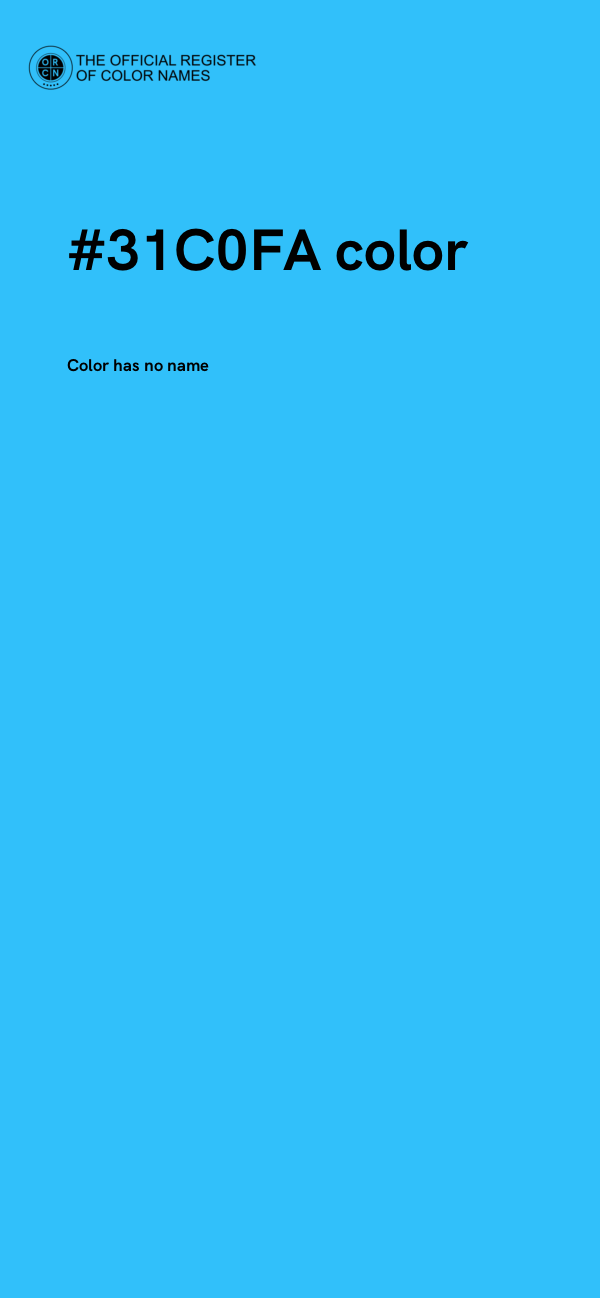 #31C0FA color image