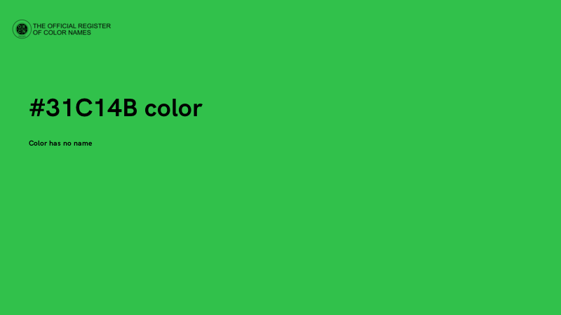#31C14B color image