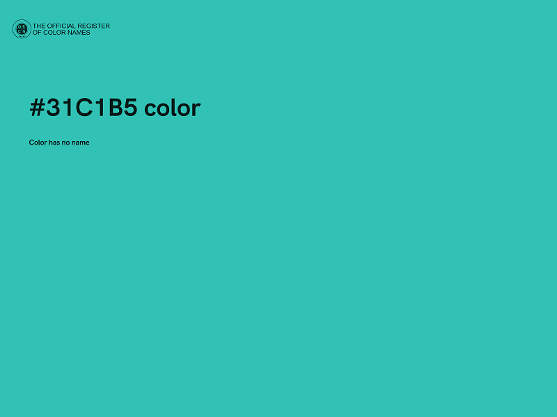 #31C1B5 color image