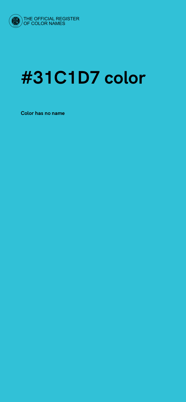 #31C1D7 color image
