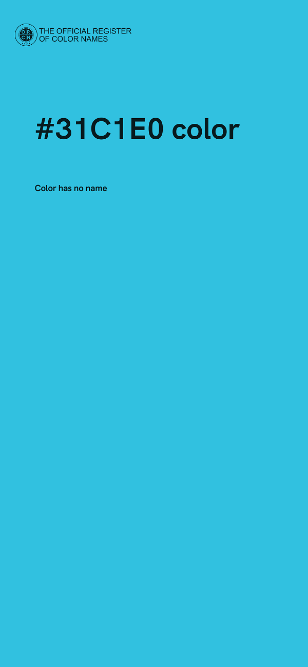 #31C1E0 color image