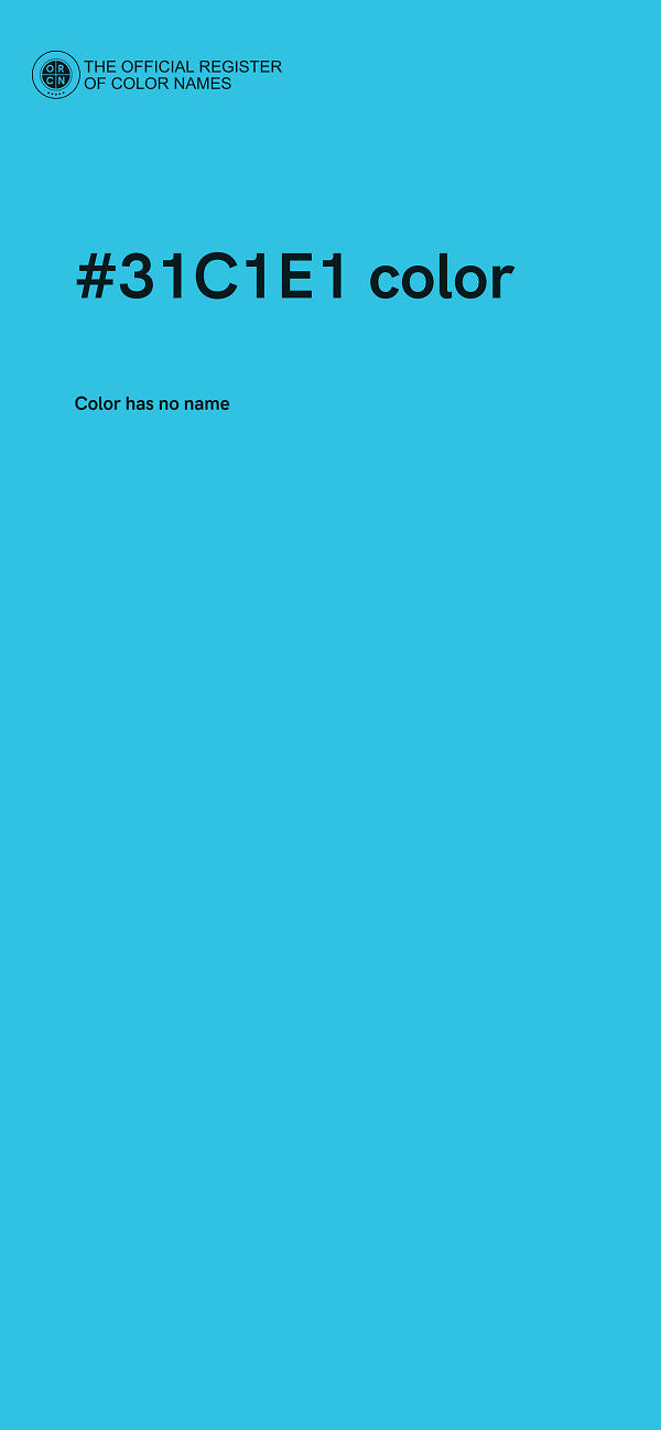 #31C1E1 color image