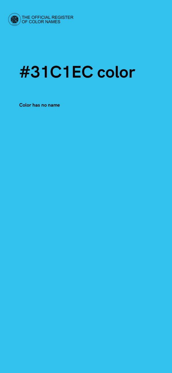 #31C1EC color image