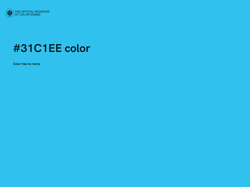 #31C1EE color image