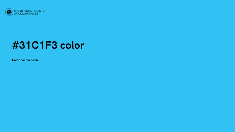 #31C1F3 color image