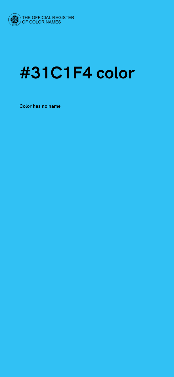 #31C1F4 color image