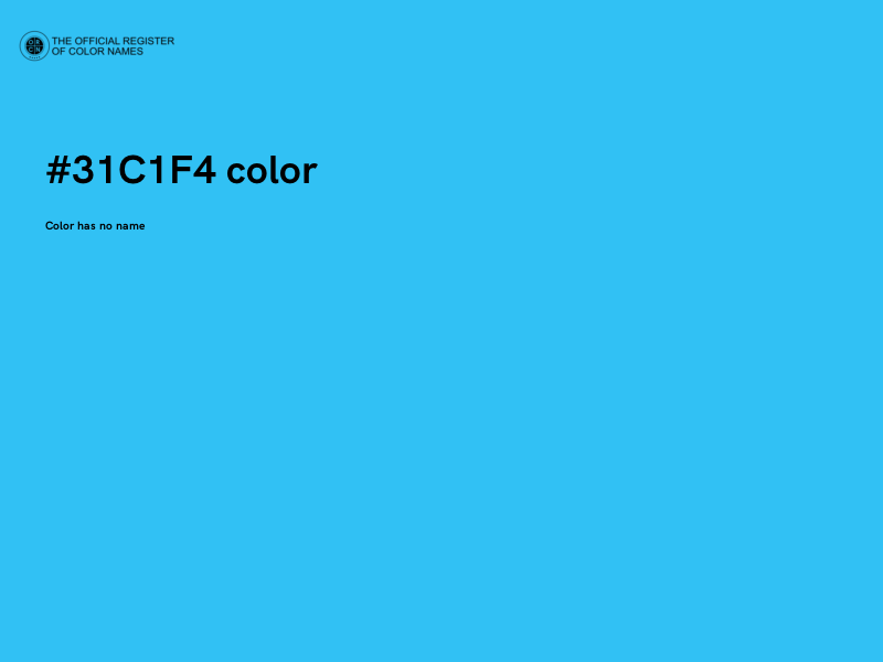 #31C1F4 color image