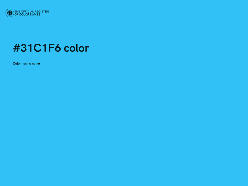 #31C1F6 color image