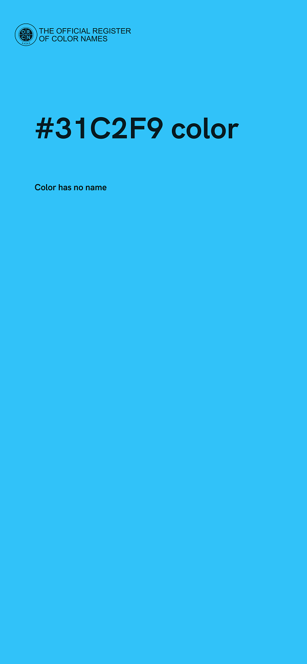 #31C2F9 color image
