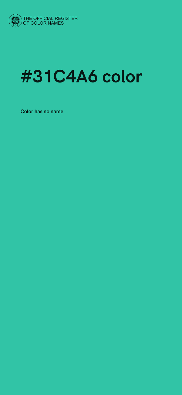 #31C4A6 color image