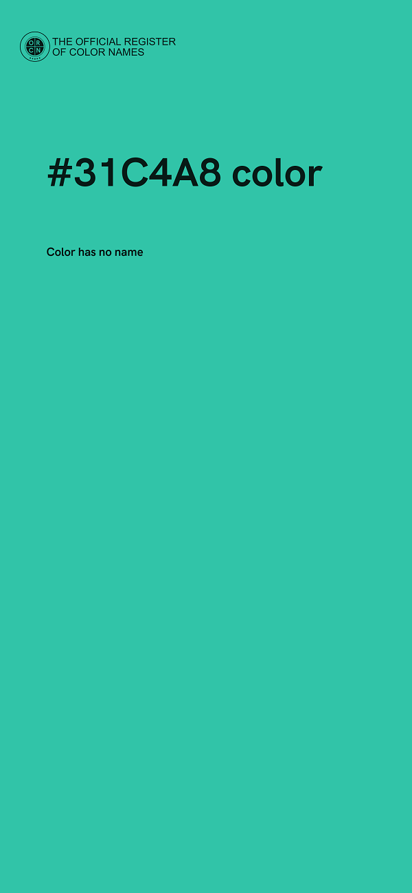 #31C4A8 color image