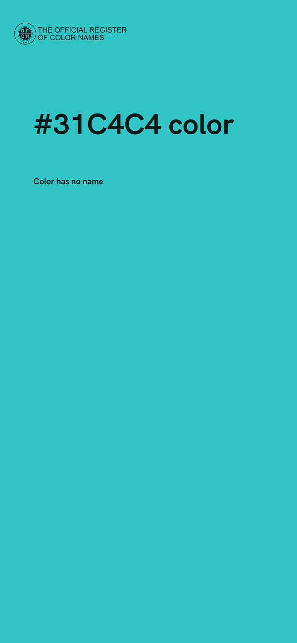 #31C4C4 color image