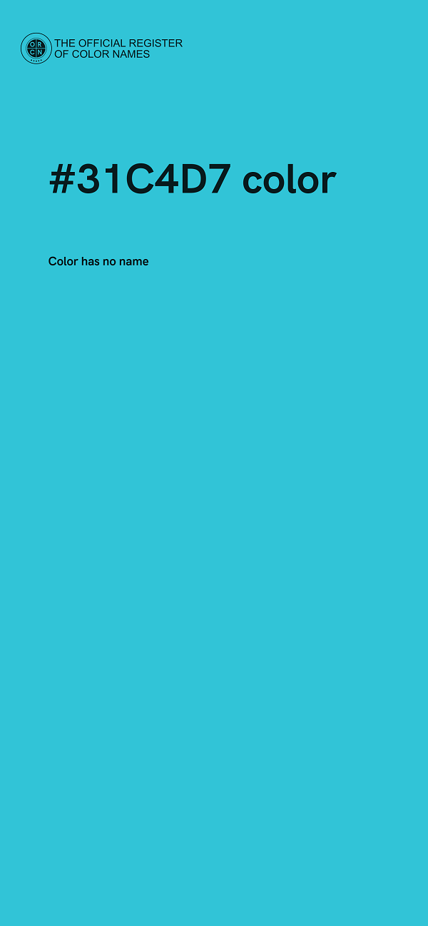 #31C4D7 color image