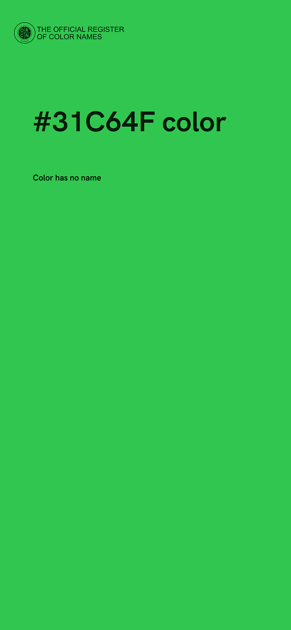 #31C64F color image
