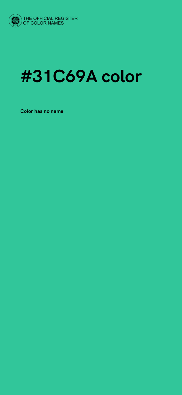 #31C69A color image