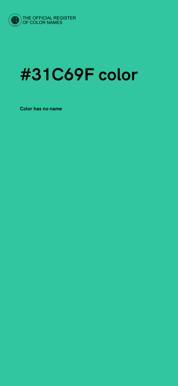 #31C69F color image