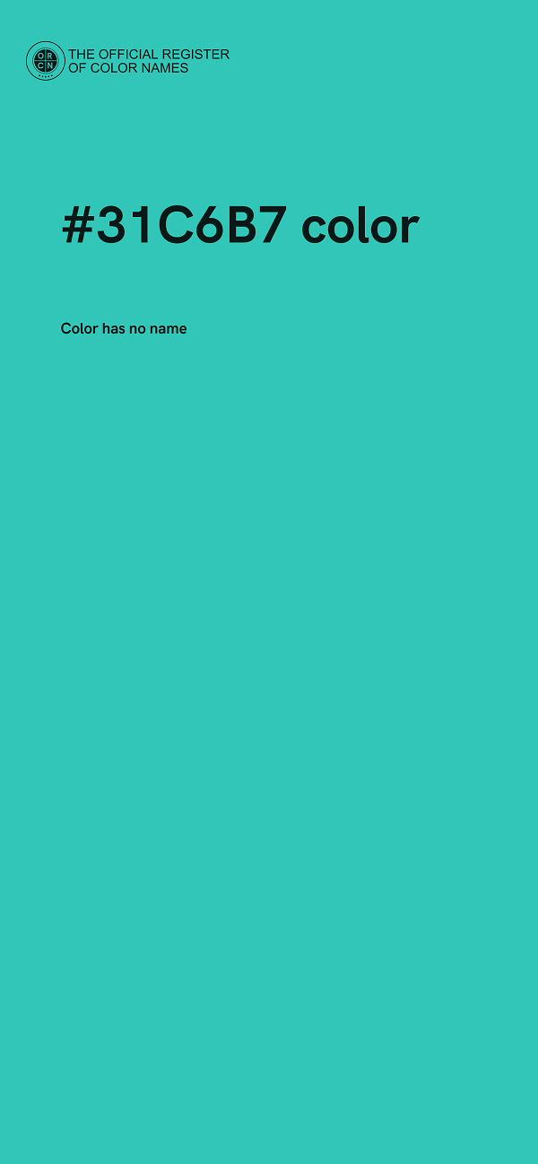#31C6B7 color image