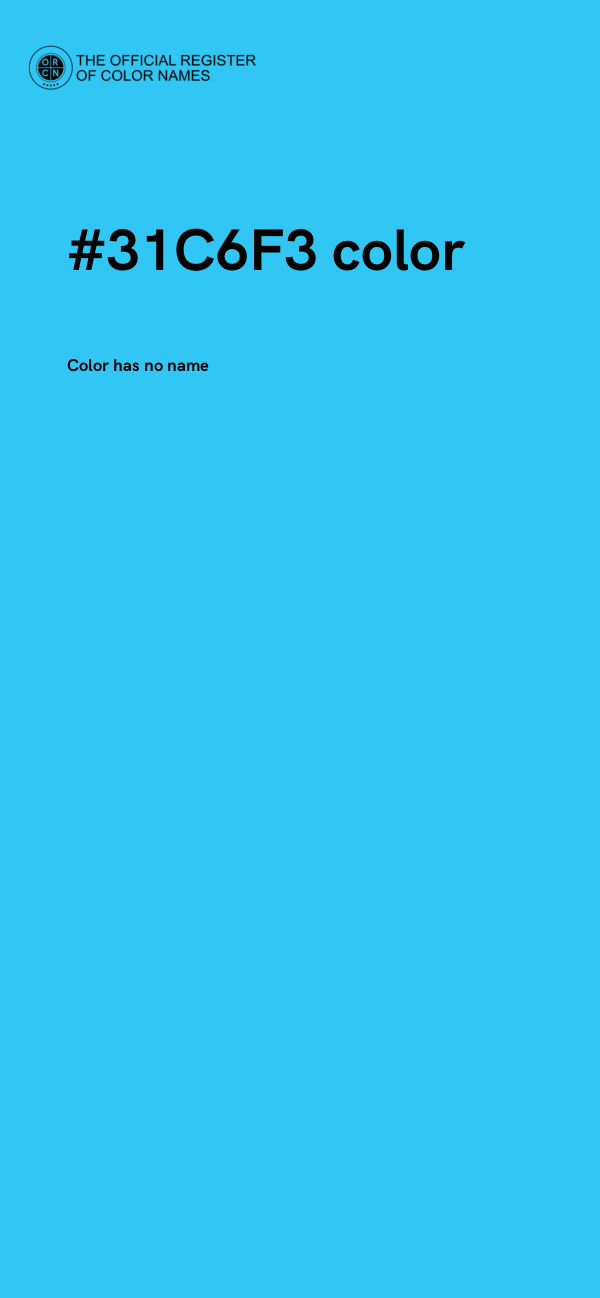 #31C6F3 color image