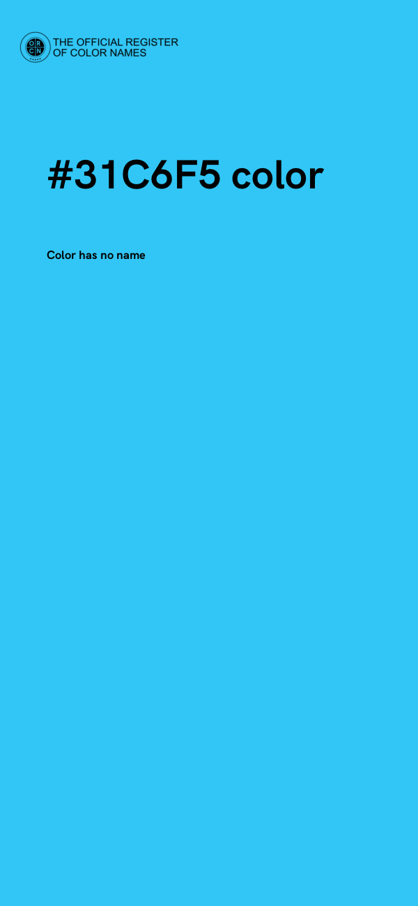 #31C6F5 color image