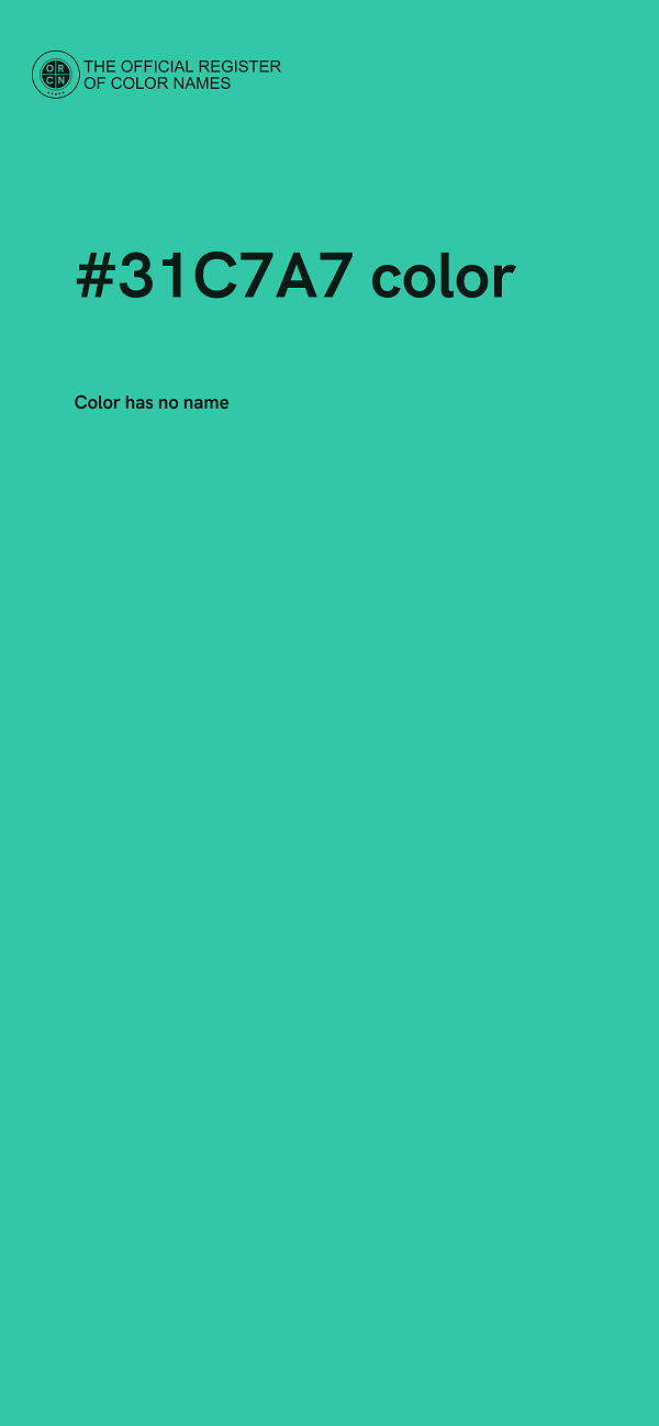 #31C7A7 color image