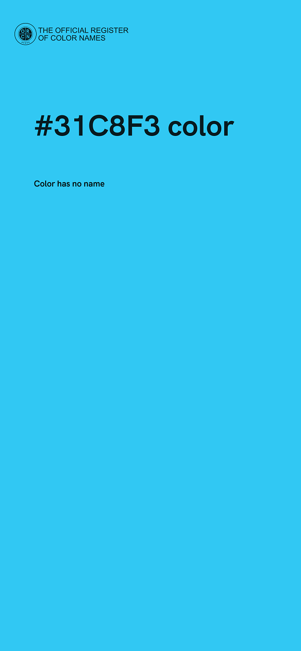 #31C8F3 color image