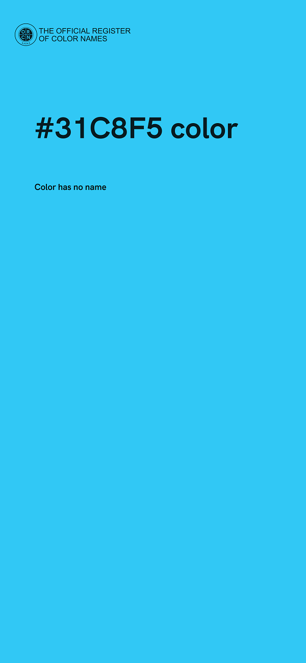 #31C8F5 color image