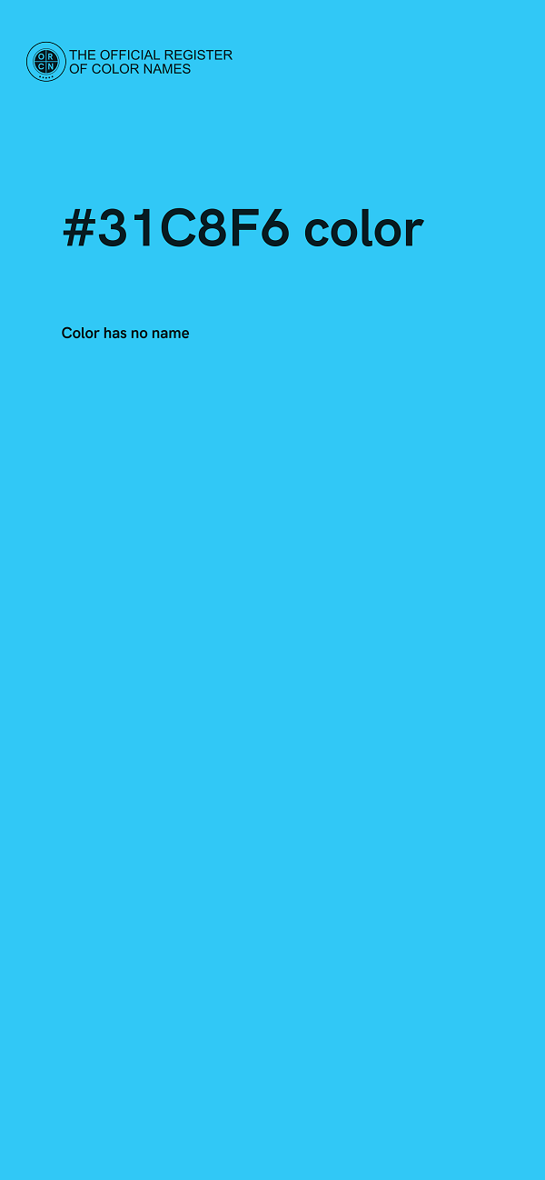 #31C8F6 color image