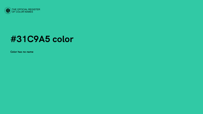 #31C9A5 color image