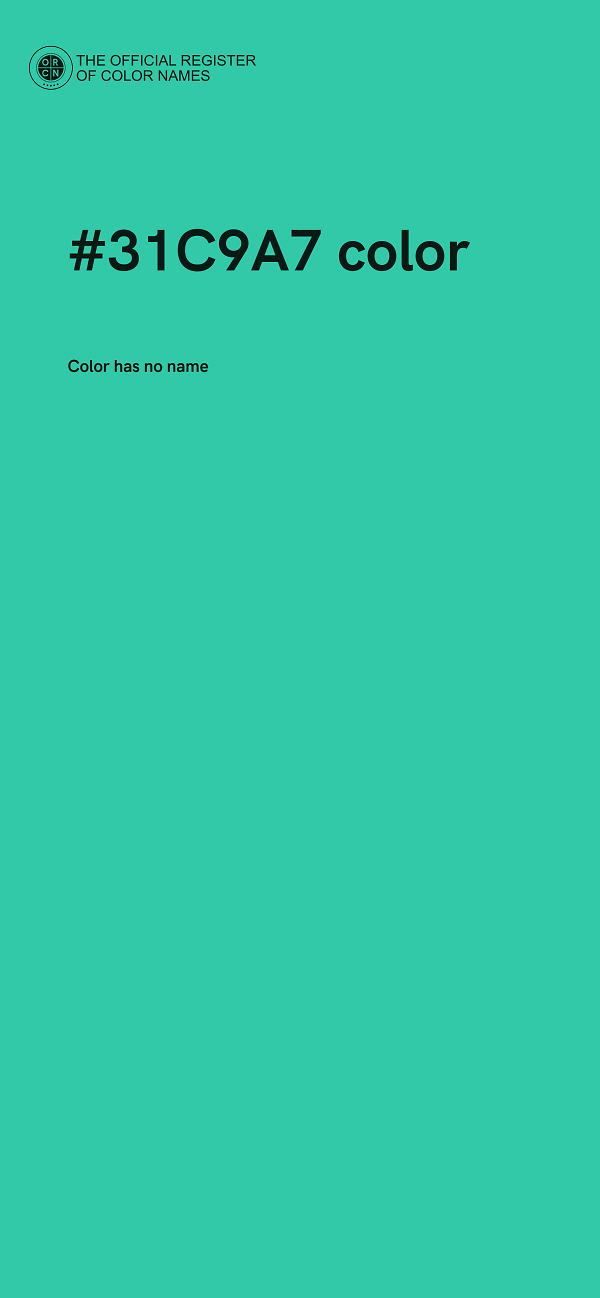 #31C9A7 color image