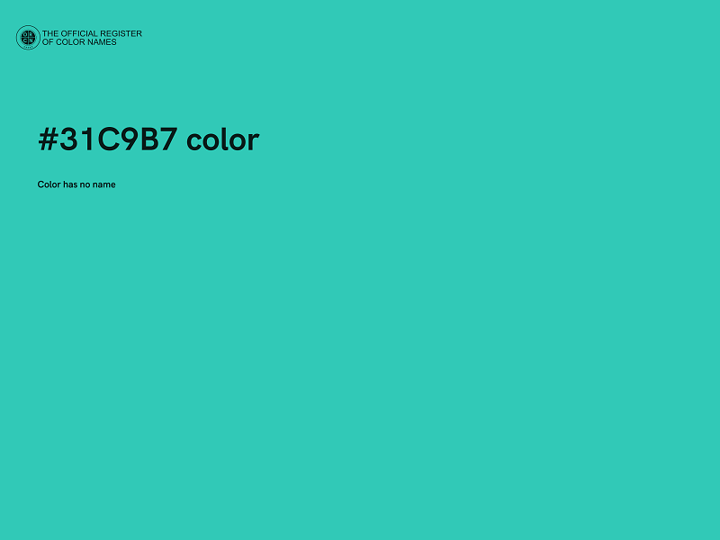 #31C9B7 color image