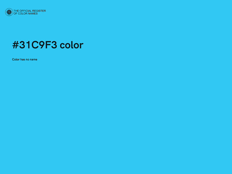 #31C9F3 color image