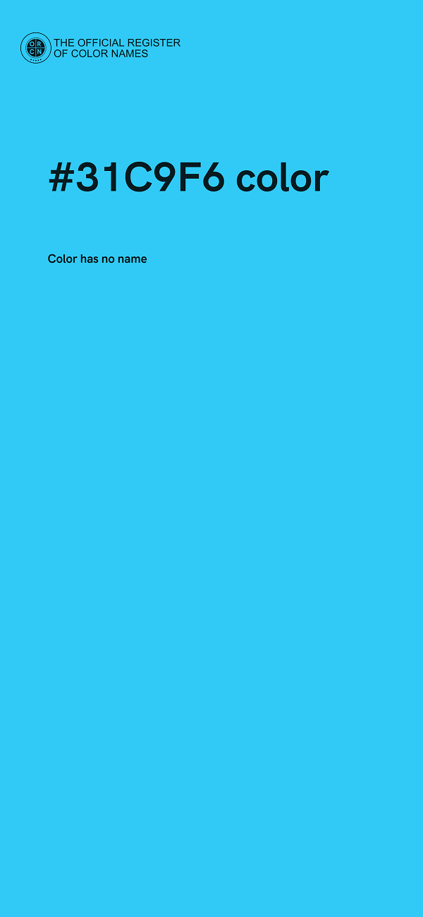 #31C9F6 color image