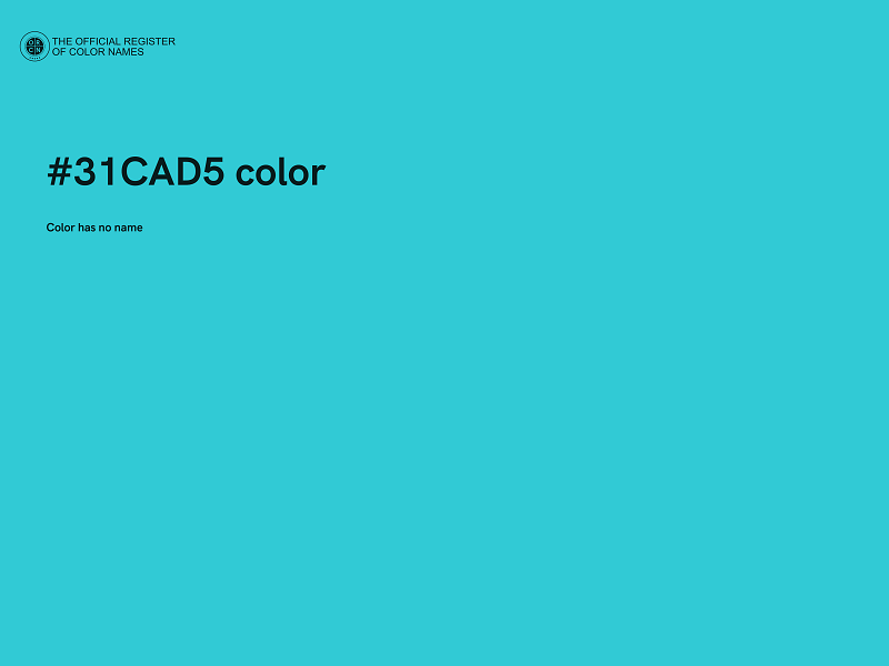 #31CAD5 color image